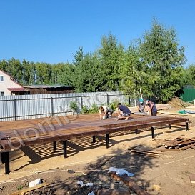 Укладка оцинкованной сетки от грызунов