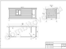 Бытовка дачная стандарт с тамбуром фото