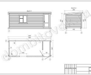 №16 Бытовка дачная стандарт с тамбуром 1х2м (утепленная)