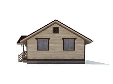 Одноэтажный дом с двухскатной крышей К1-12