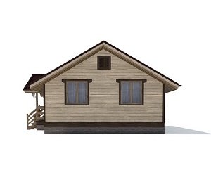 Одноэтажный дом с двухскатной крышей К1-12