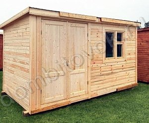 №19 Бытовка стандарт с двумя распашными дверьми (утепленная)