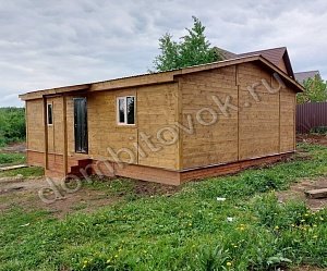 №15 Дачный дом с прихожей, двумя комнатами и кухней