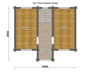 Дом из оцилиндрованного бревна "Classik"