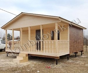 №5 Дачный домик трёхкомнатный с открытой верандой