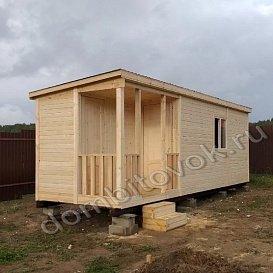 Бытовка 7х2,3 деревянная фото