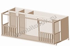 Душ с раздевалкой, туалетом и крыльцом для дачи фото