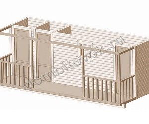 №25 Душ с раздевалкой, туалетом и крыльцом для дачи