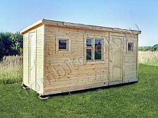 Бытовка утепленная с двумя отдельными помещениями фото