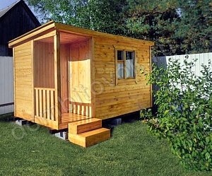 №12 Бытовка дачная с крыльцом 1х1м (утепленная)