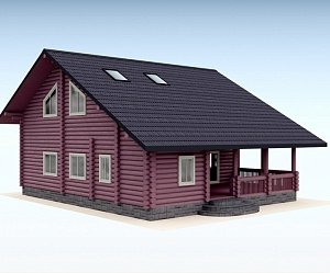 Дом из оцилиндрованного бревна "Classik"