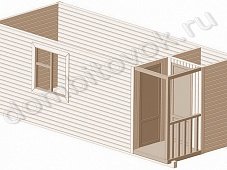 Фото хозблока для дачи с крыльцом 1х1 метр