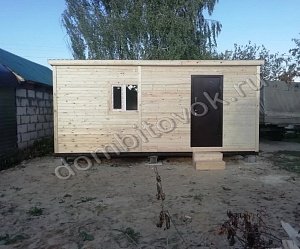 №16 Бытовка дачная стандарт с тамбуром 1х2м (утепленная)