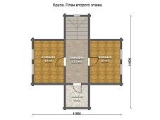 Дом из оцилиндрованного бревна "БРУСА"