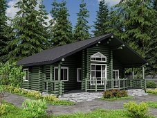 Дом из оцилиндрованного бревна "Wald"