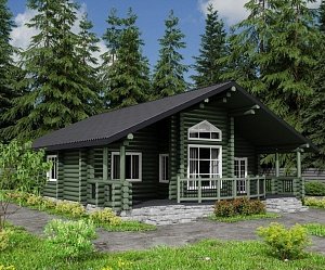Дом из оцилиндрованного бревна "Wald"