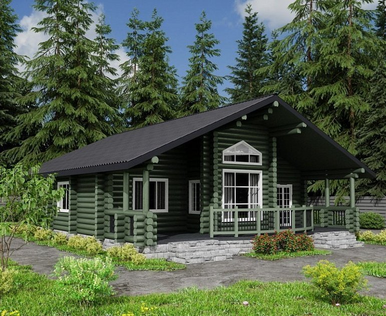 Дом из оцилиндрованного бревна "Wald"