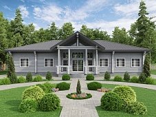 Дом из оцилиндрованного бревна "House"