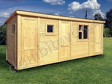 Бытовка дачная с тремя хозяйственными помещениями фото