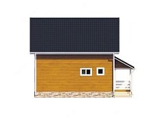 Двухэтажный дом с двухскатной крышей К2-10