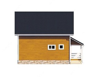 Двухэтажный дом с двухскатной крышей К2-10