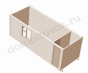 №16 Бытовка дачная стандарт с тамбуром 1х2м (утепленная)