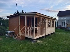Бытовка дачная с верандой фото