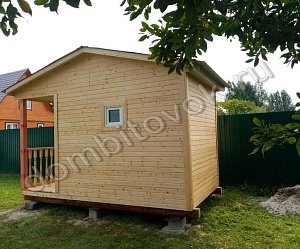 №8 Маленький садовый домик с крыльцом и хоз.помещением 1х1м