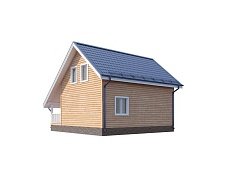 Двухэтажный дом с двухскатной крышей К2-4