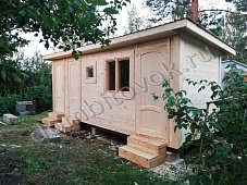 Бытовка дачная с тремя хозяйственными помещениями фото