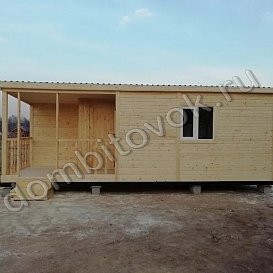 Бытовка с верандой и хозяйственным помещением 1х1м
