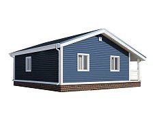 Одноэтажный дом с двухскатной крышей К1-5