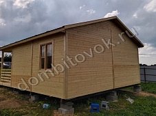 Дачный дом с террасой, санузлом и тремя комнатами фото