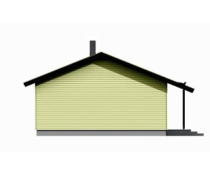 Одноэтажный дом с двухскатной крышей К1-7