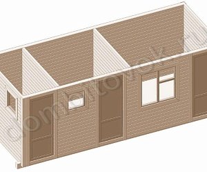 №18 Бытовка дачная с тремя хоз. помещениями (утепленная)