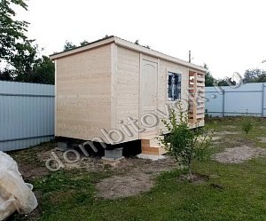 №21 Бытовка дачная стандарт с дровником (утепленная)