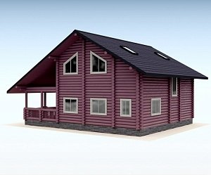 Дом из оцилиндрованного бревна "Classik"