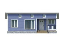 Одноэтажный дом с односкатной крышей К1-1