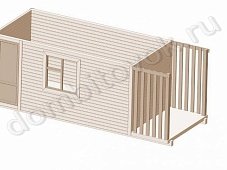 Бытовка дачная с дровником фото