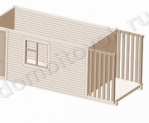 №21 Бытовка дачная стандарт с дровником (утепленная)