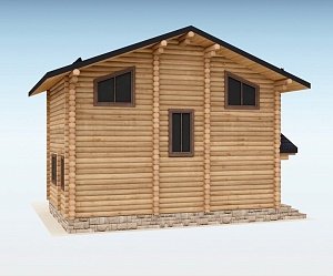 Дом из оцилиндрованного бревна "Uno"