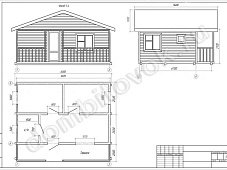 Дачный дом с террасой, санузлом и тремя комнатами фото