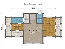 Дом из оцилиндрованного бревна "Quattro"