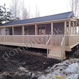 Веранда 11,5х2,7 метра Г-образная