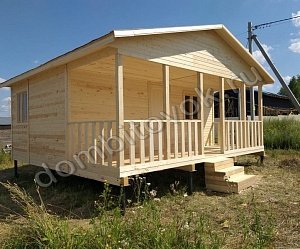 №13 Дачный дом с террасой, санузлом и тремя комнатами