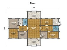 Дом из оцилиндрованного бревна "House"