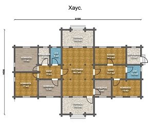 Дом из оцилиндрованного бревна "House"