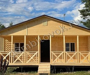 №13 Дачный дом с террасой, санузлом и тремя комнатами