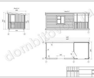 №4 Бытовка дачная с верандой 2х2,3 метра (утепленная)