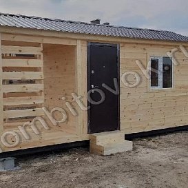 Бытовка с дровником-3